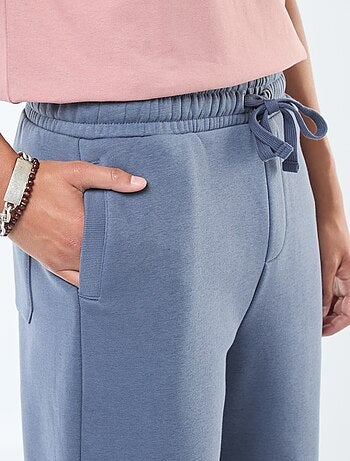 Pantalón de chándal liso con cordones ajustables en la cintura