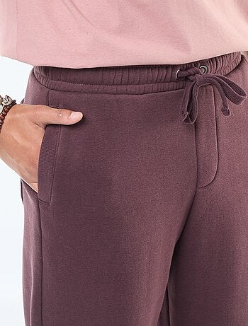 Pantalón de chándal liso con cordones ajustables en la cintura