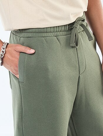 Pantalón de chándal liso con cordones ajustables en la cintura