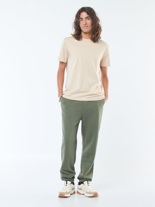 Pantalón de chándal liso con cordones ajustables en la cintura - Kiabi