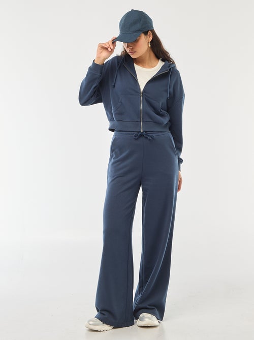 Pantalón de chándal liso de algodón - Kiabi