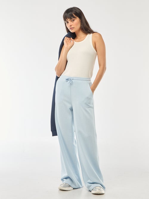 Pantalón de chándal liso de algodón - Kiabi