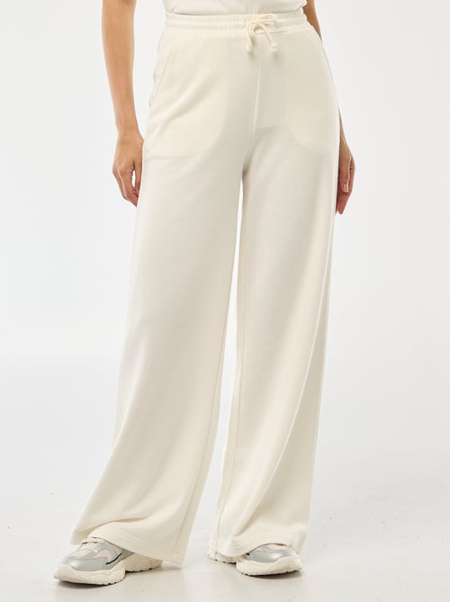 Pantalón de chándal liso de algodón - Kiabi