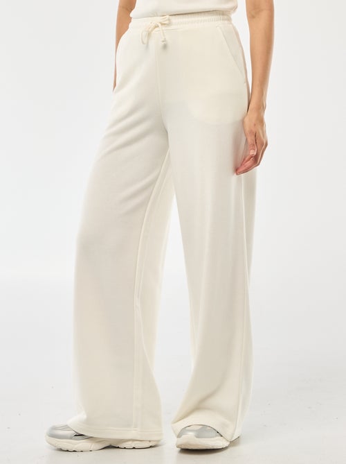 Pantalón de chándal liso de algodón - Kiabi