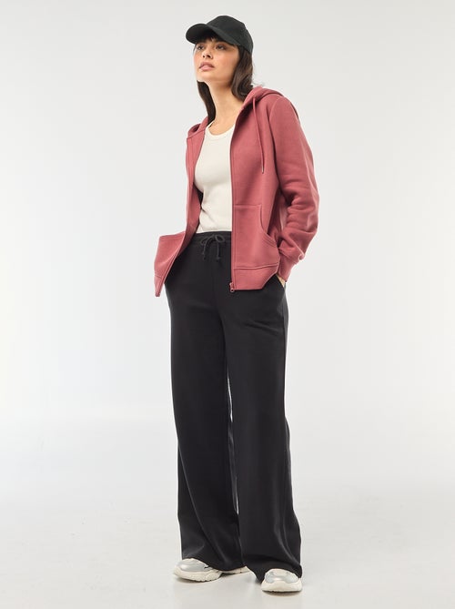 Pantalón de chándal liso de algodón - Kiabi