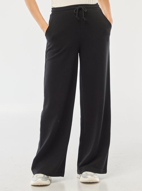 Pantalón de chándal liso de algodón - Kiabi