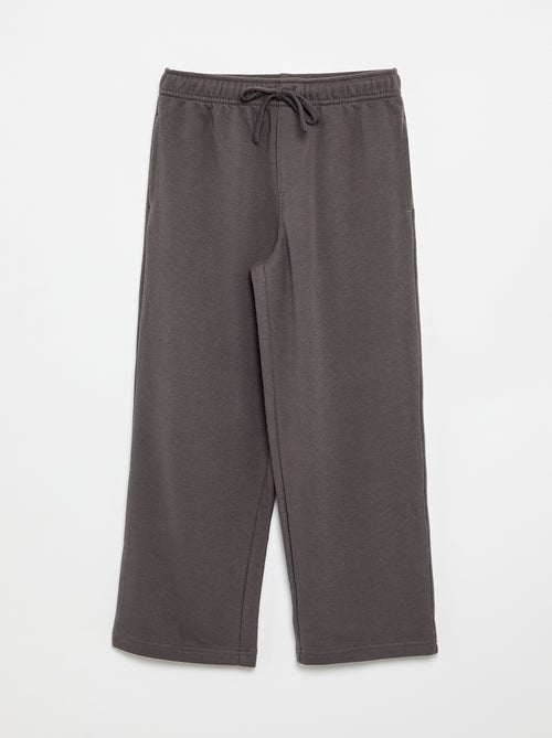 Pantalón de chándal liso de felpa francesa - Kiabi