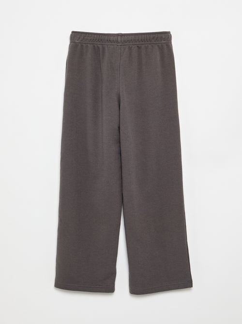 Pantalón de chándal liso de felpa francesa - Kiabi