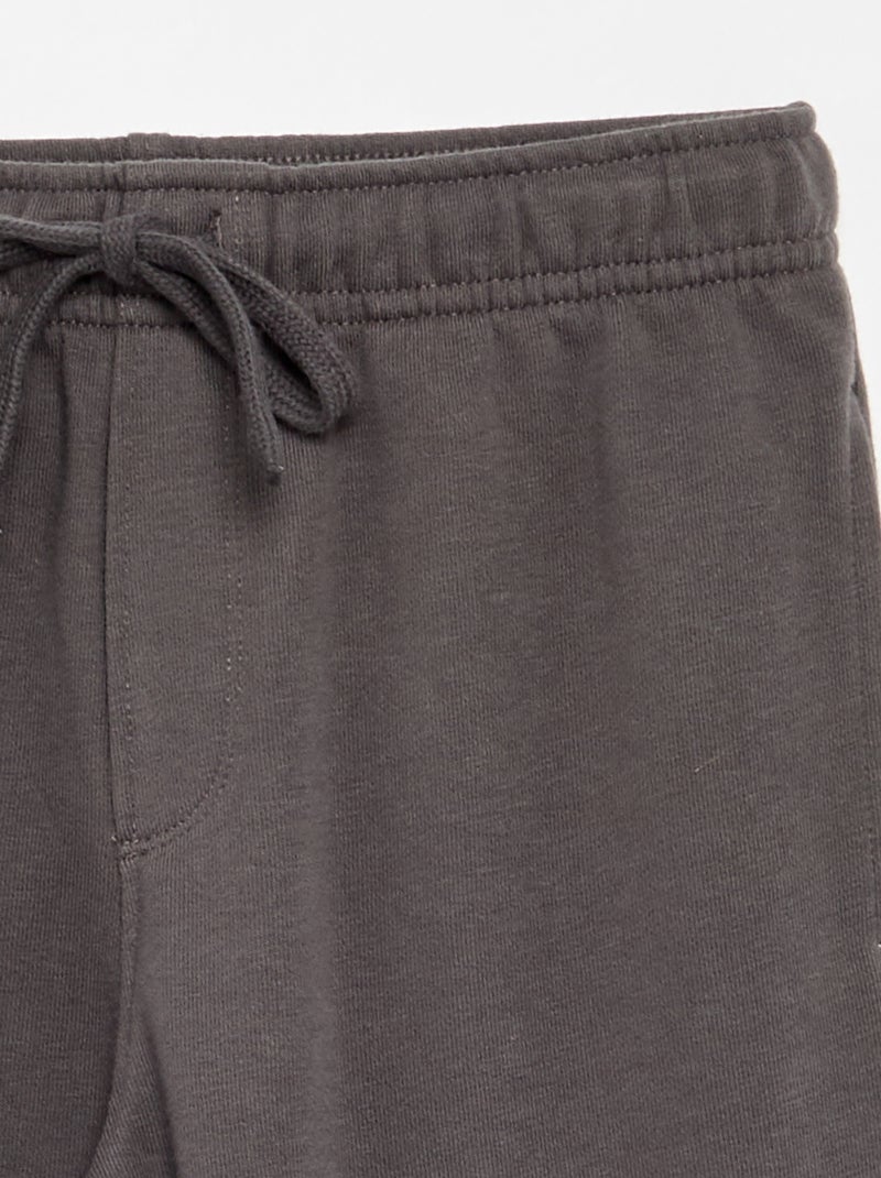 Pantalón de chándal liso de felpa francesa Gris - Kiabi