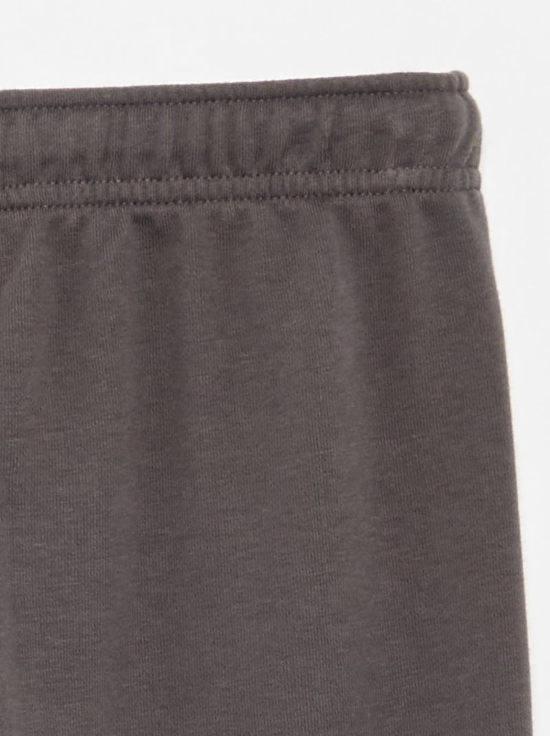 Pantalón de chándal liso de felpa francesa Gris - Kiabi