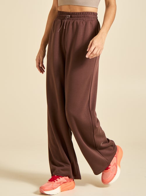 Pantalón de chándal liso de tiro estándar - Kiabi