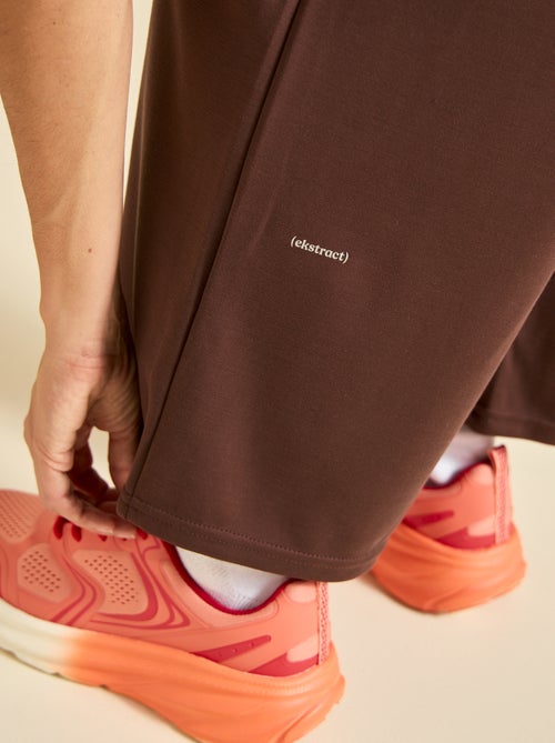 Pantalón de chándal liso de tiro estándar - Kiabi