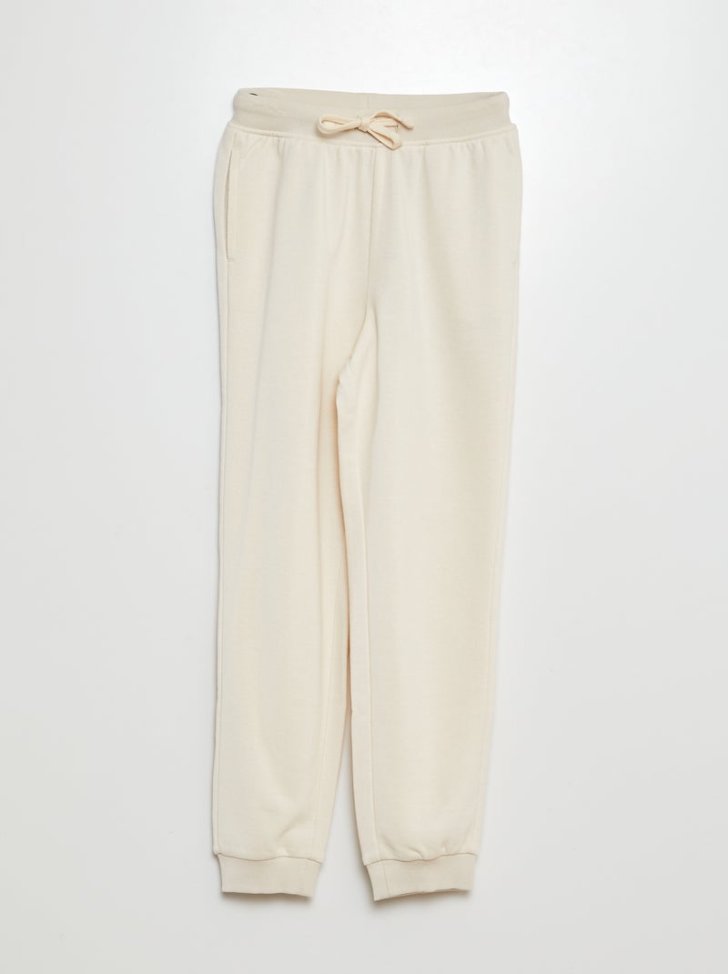 Pantalón de chándal liso ligero BLANCO - Kiabi