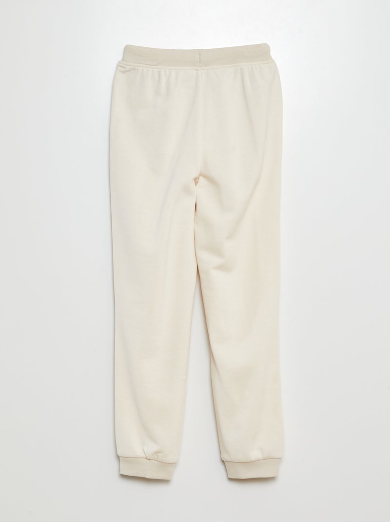 Pantalón de chándal liso ligero BLANCO - Kiabi