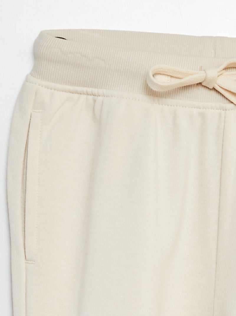 Pantalón de chándal liso ligero BLANCO - Kiabi