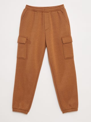 Pantalón de chándal liso multibolsillos