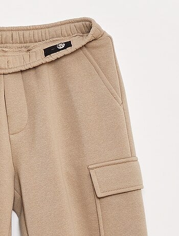 Pantalón de chándal liso multibolsillos