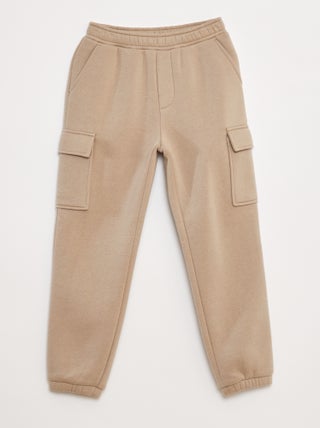 Pantalón de chándal liso multibolsillos