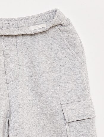 Pantalón de chándal liso multibolsillos