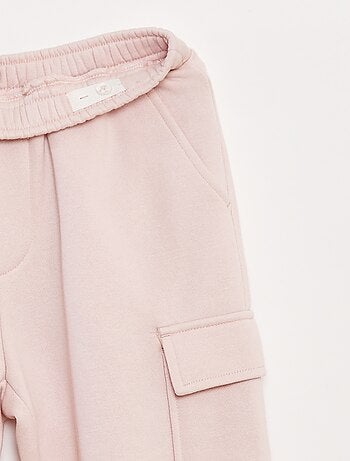 Pantalón de chándal liso multibolsillos