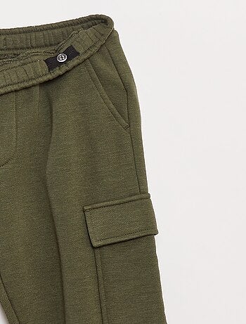 Pantalón de chándal liso multibolsillos