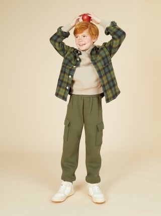 Pantalón de chándal liso multibolsillos