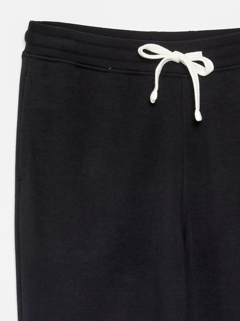 Pantalón de chándal liso Negro - Kiabi