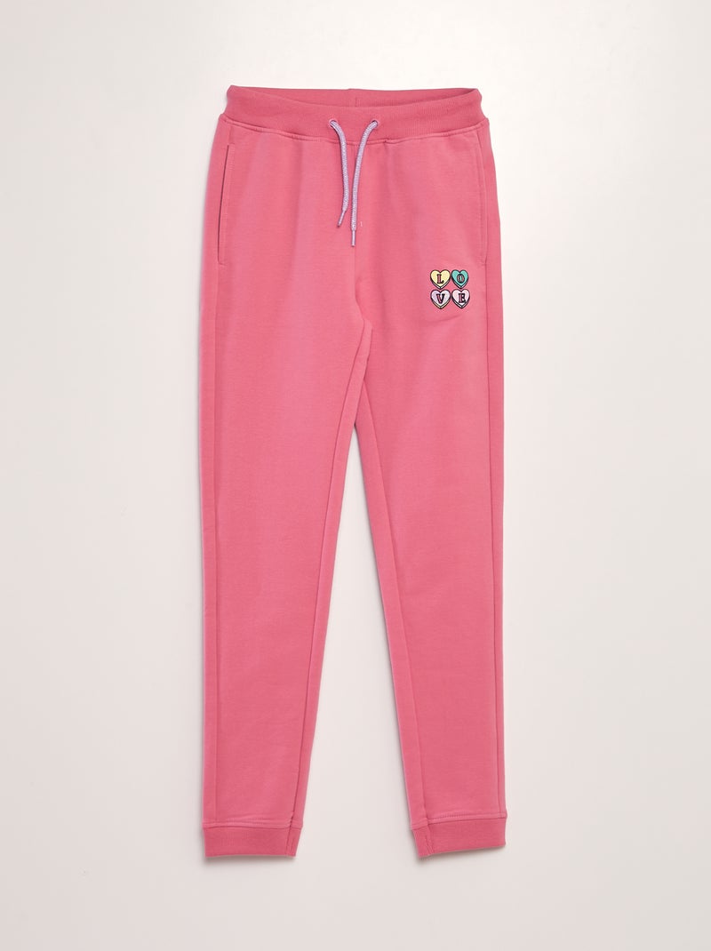Pantalón de chándal 'love' ROSA - Kiabi