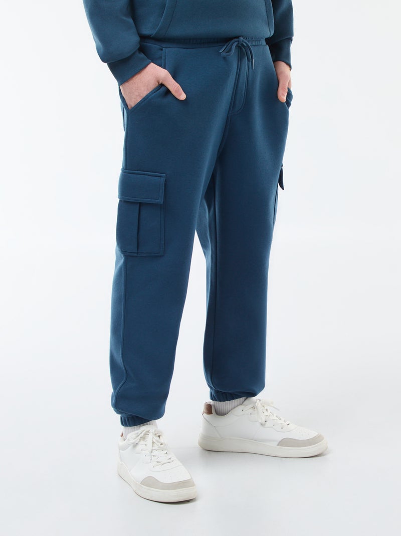 Pantalón de chándal multibolsillos Azul - Kiabi