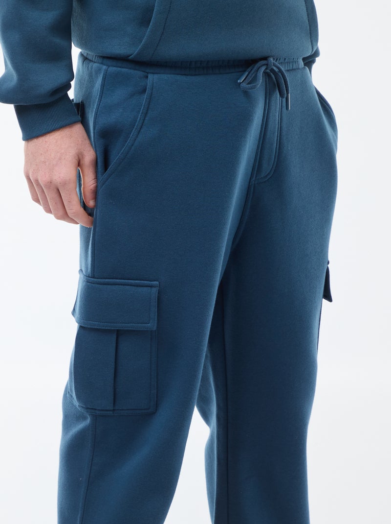 Pantalón de chándal multibolsillos Azul - Kiabi
