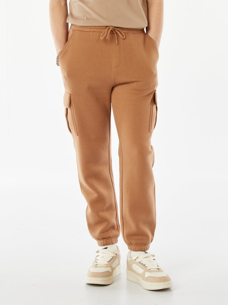 Pantalón de chándal multibolsillos Beige - Kiabi