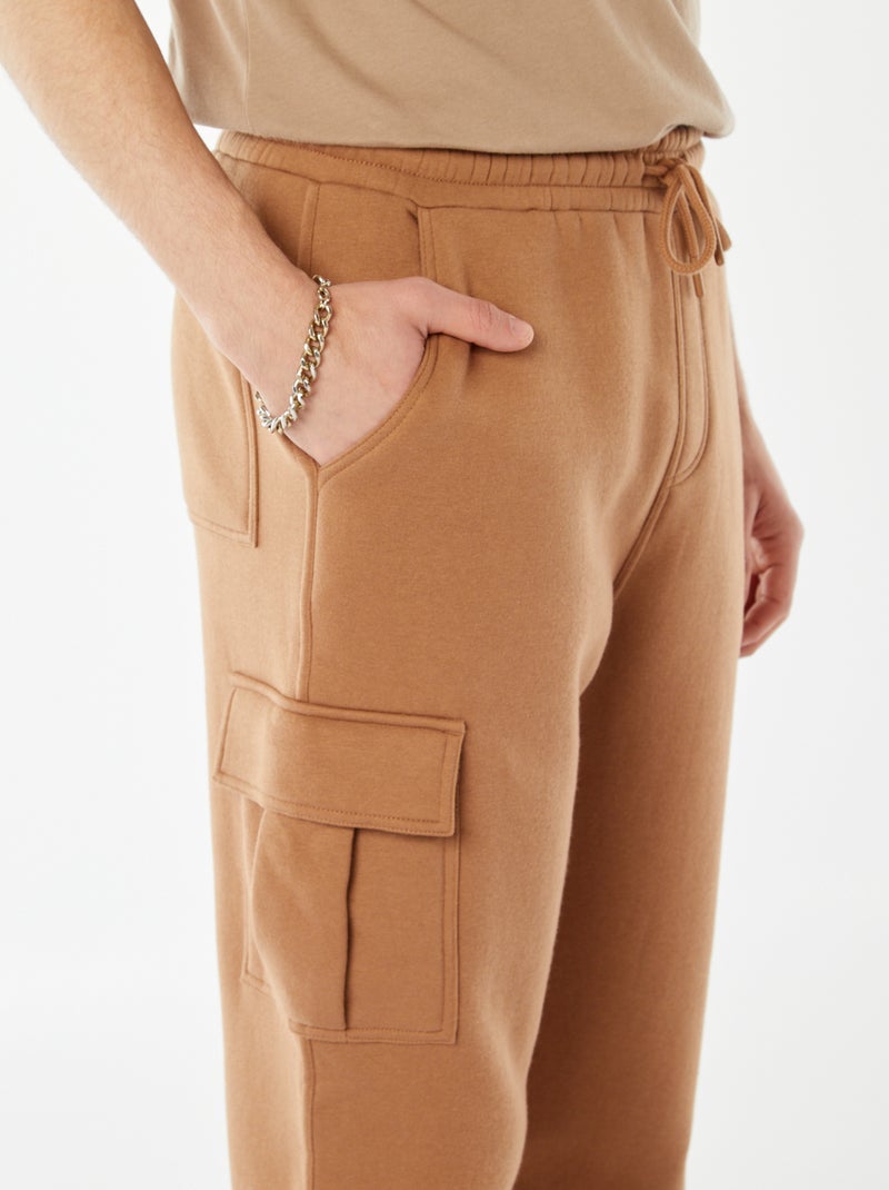 Pantalón de chándal multibolsillos Beige - Kiabi