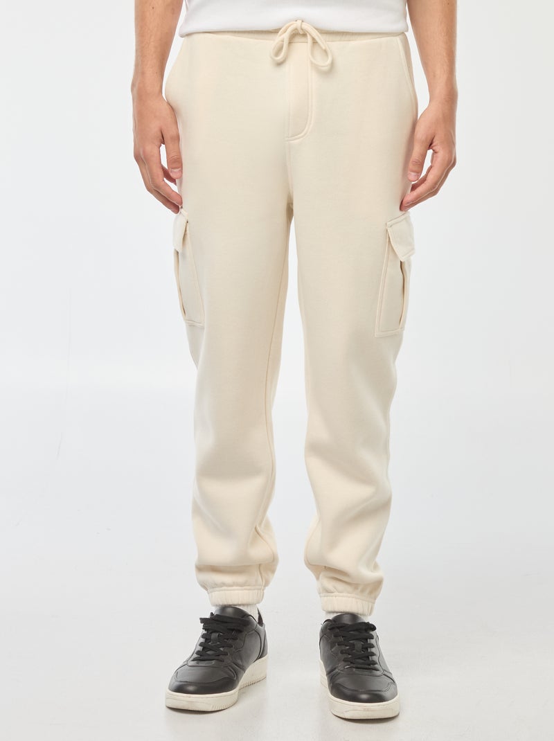 Pantalón de chándal multibolsillos Beige - Kiabi