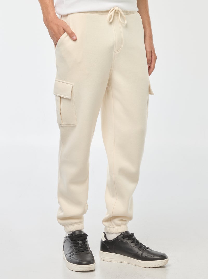 Pantalón de chándal multibolsillos Beige - Kiabi