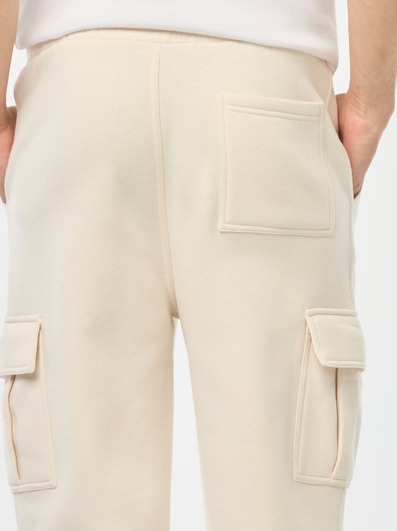 Pantalón de chándal multibolsillos Beige - Kiabi