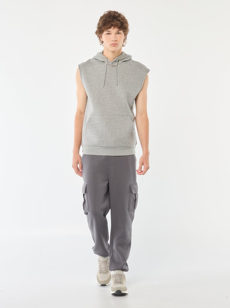 Pantalón de chándal multibolsillos Gris - Kiabi