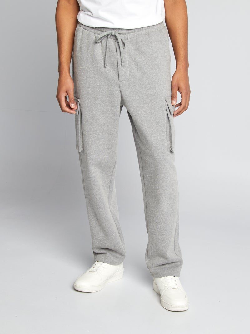 Pantalón de chándal multibolsillos GRIS - Kiabi
