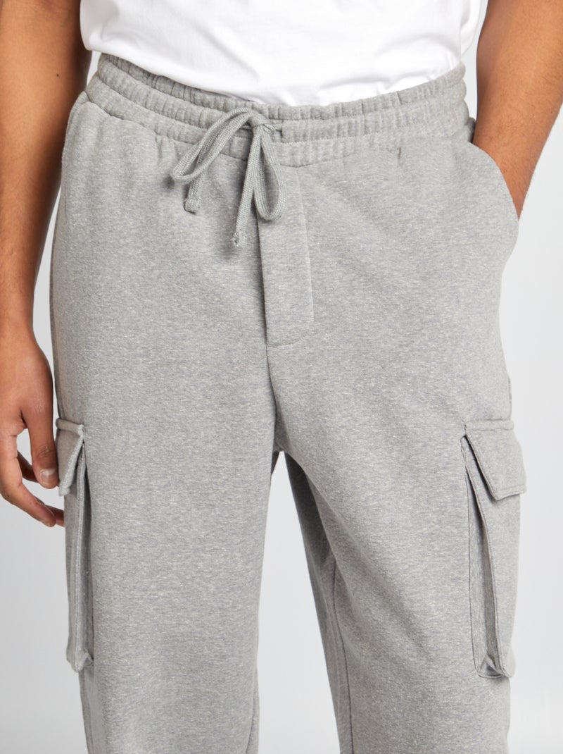 Pantalón de chándal multibolsillos GRIS - Kiabi