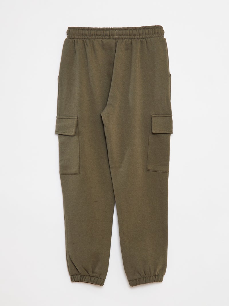 Pantalón de chándal multibolsillos Kaki - Kiabi