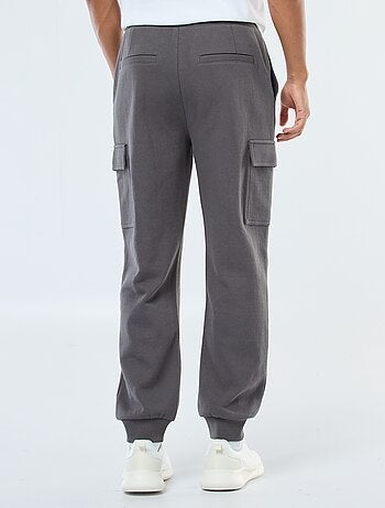 Pantalón de chándal multibolsillos liso