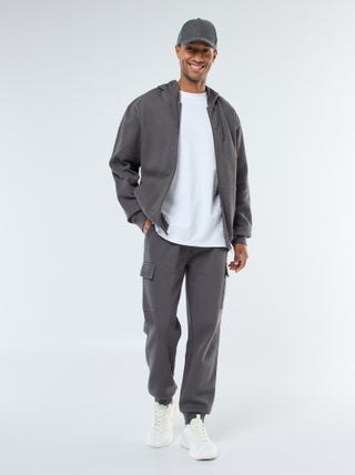 Pantalón de chándal multibolsillos liso