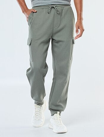 Pantalón de chándal multibolsillos liso
