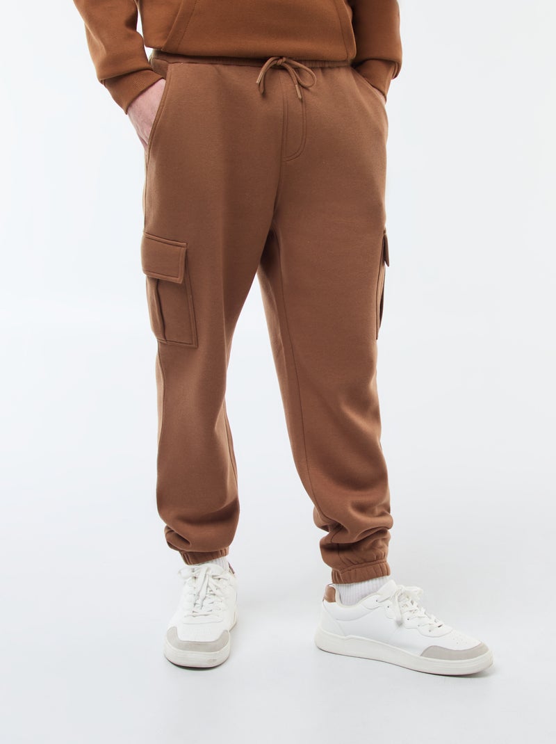 Pantalón de chándal multibolsillos Marron - Kiabi