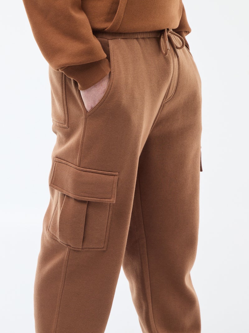 Pantalón de chándal multibolsillos Marron - Kiabi