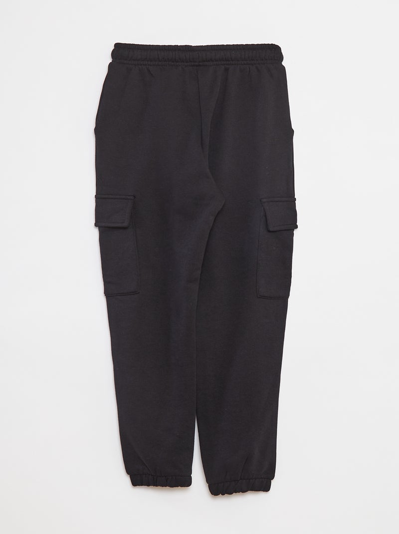 Pantalón de chándal multibolsillos negro - Kiabi