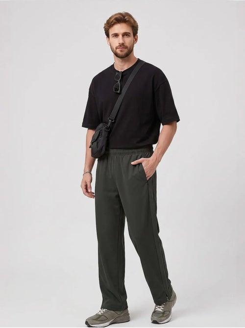 Pantalón de chándal para hombre en mezcla de viscosa tommy - Kiabi Pantalón de chándal para hombre en mezcla de viscosa tommy - Kiabi