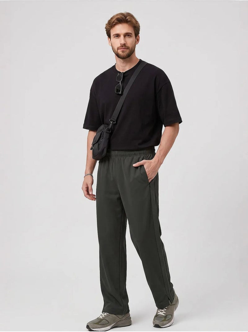 Pantalón de chándal para hombre en mezcla de viscosa tommy Verde caqui - Kiabi