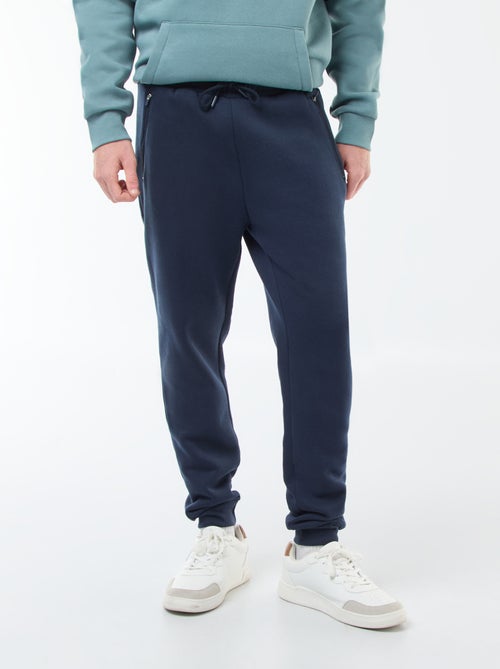 Pantalón de chándal perchado con 2 bolsillos con cremallera - Kiabi