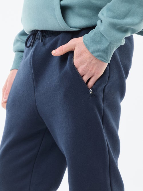 Pantalón de chándal perchado con 2 bolsillos con cremallera - Kiabi