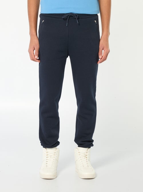 Pantalón de chándal perchado con 2 bolsillos con cremallera - Kiabi